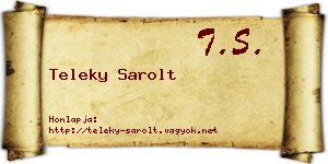 Teleky Sarolt névjegykártya